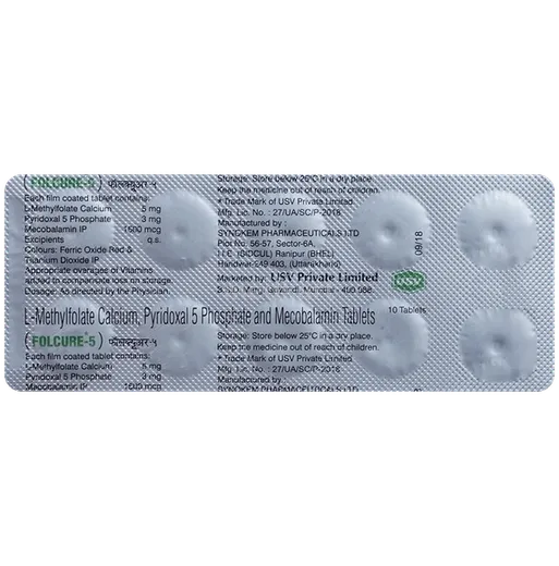 folcure 5mg tablet 10's